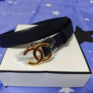 Chanel Black and Gold Women's Belt